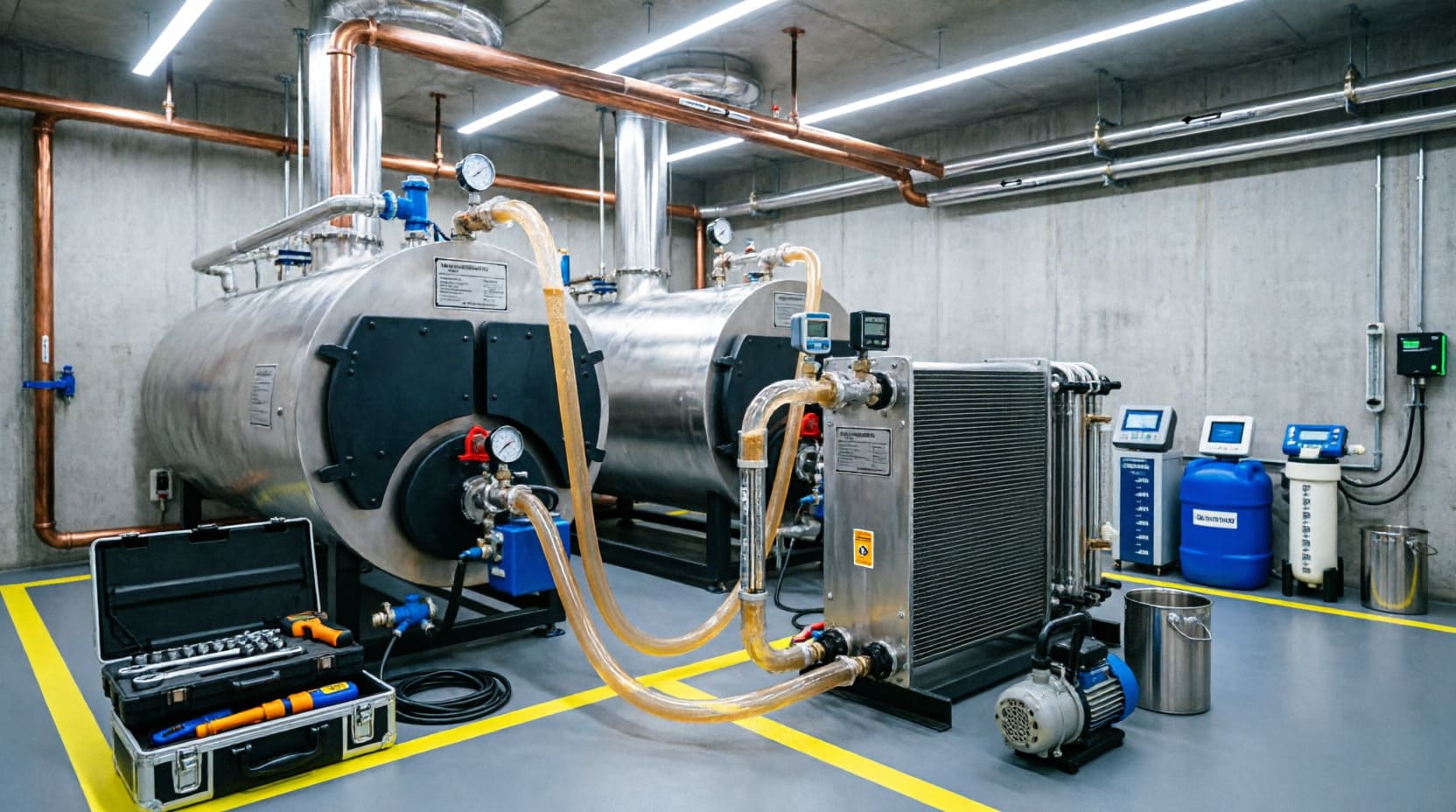 Промывка котлов и теплообменников